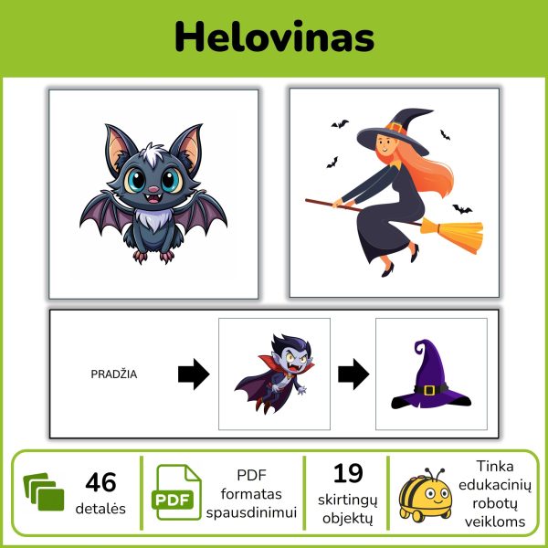 Helovinas | Kortelės edukaciniams robotukams