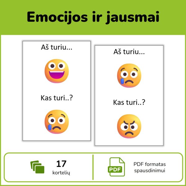 Emocijos | „Aš turiu... Kas turi...?“ žaidimas